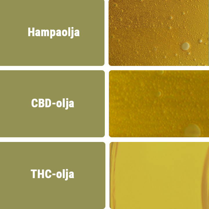 CBD-olja vs andra typer av oljor